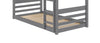 Gemma Twin Over Twin House Bunk Bed with Roof, Built-in Ladder & Guardrails for Kids - Grey | Lits simples superposés Gemma en forme de maison avec toit, échelle intégrée et garde-corps pour enfants - gris