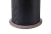 Circa 23.6" Modern Round End Table - Amber Tempered Glass and Black Wood | Table de bout ronde moderne Circa de 23,6 po - verre trempé ambré et bois noir CIRCAETB | CIRCAETB