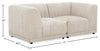 Kort & Co. Oaklyn Modular 77" Fabric Loveseat with Tufted Seat Cushions - Beige | Causeuse modulaire Oaklyn Kort & Co. de 77 po en tissu avec coussins de siège capitonnés - beige