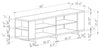Duke 62” TV Stand with Shelves and Cable Management for TVs up to 70” - Black | Meuble pour téléviseur Duke de 62 po avec tablettes et système de gestion des câbles pour téléviseurs jusqu’à 70 po - noir | DUK62TVS