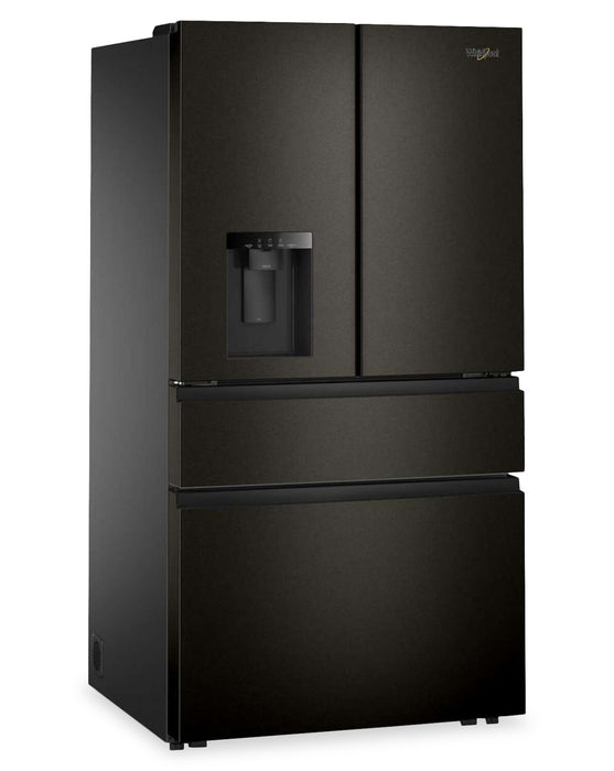 Whirlpool 36” 29 Cu. Ft. French Door Refrigerator - Fingerprint Resistant Black Stainless Steel - WRMF3536SV
