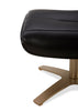 Halo Top-Grain Genuine Leather Swivel Reclining Chair with Footrest  | Fauteuil pivotant inclinable Halo en cuir véritable de qualité supérieure avec repose-pieds