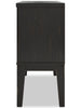 Shaw Dining Server with Storage & Built-In Wine Rack, Cane-Look Details, 56"W - Black | Desserte de salle à manger Shaw de 56 po (L) avec rangement, support à vin intégré et détails à apparence de canne - noire