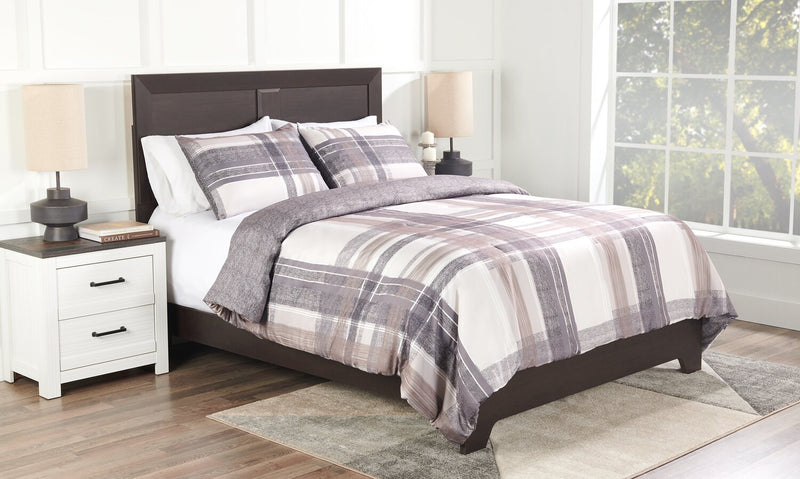 Conner 3-Piece King Comforter Set - Brown