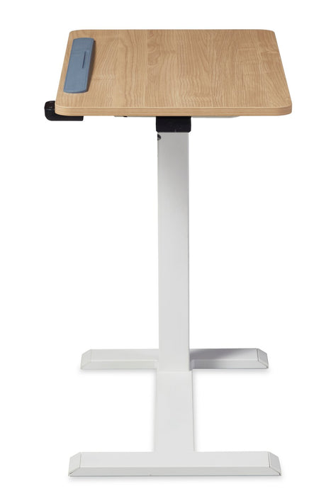 Aaron 26.77\" Portable Lift-Top Office Desk with Adjustable Height - Oak