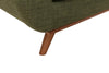 Kort & Co. Freeman 88" Linen-Look Fabric Sofa with Wood Base and Tufted Back Cushions - Avocado Green | Sofa Freeman Kort & Co. de 88 po en tissu d’apparence lin avec pattes en bois et coussins de dossier capitonnés - vert avocat