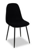 Joss 7pc Dining Set with Table & 6 Chairs - 63-86.5"W Butterfly Extension, Metal  - Natural/Black | Ensemble de salle à manger Joss 7 pièces avec table et 6 chaises - rallonge papillon 63 po à 86,5 po (L), métal - naturel et noir