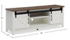 Kort & Co. Logan Traditional 60" TV Stand with Storage – Walnut Oak  | Meuble pour traditionnelle téléviseur de Kort & Co. Logan de 60 po avec rangement - chêne noyer
