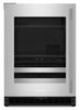 KitchenAid 24" Beverage Centre with Wood-Front Racks – Black and Stainless Steel - KUBL524SSB | Refroidisseur à boissons KitchenAid de 24 po avec grilles à devant en bois - noir et acier inoxydable - KUBL524SSB