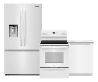 Whirlpool 3-Piece Kitchen Appliance Package – White  | Ensemble de 3 électroménagers Whirlpool pour la cuisine - blanc