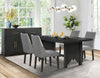 Emery 5pc Dining Set with Table & 4 Chairs, Wood, 72-96"W Extension - Black & Charcoal | Ensemble de salle à manger Emery 5 pièces en bois avec table, rallonge, 72 po à 96 po (L) et 4 chaises - noir et anthracite