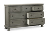 Chelsea Bedroom 7-Drawer Dresser, 60"W x 38"H - Grey | Commode de chambre à coucher Chelsea de 60 po (L) x 38 po (H) à 7 tiroirs - grise