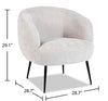 Nova 28.7" Boucle Fabric Accent Chair – Light Grey | Fauteuil d’appoint Nova de 28,7 po en tissu bouclé - gris clair