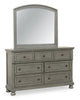 Chelsea 5pc Bedroom Set with Storage Bed, Dresser & Mirror, Grey - Queen Size | Ensemble de chambre à coucher Chelsea 5 pièces gris avec lit de rangement, commode et miroir - format grand lit