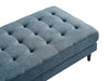 Metro 63" Fabric Ottoman with Tufted Cushion - Denim Blue | Pouf Metro de 63 po en tissu avec coussin capitonné - bleu denim
