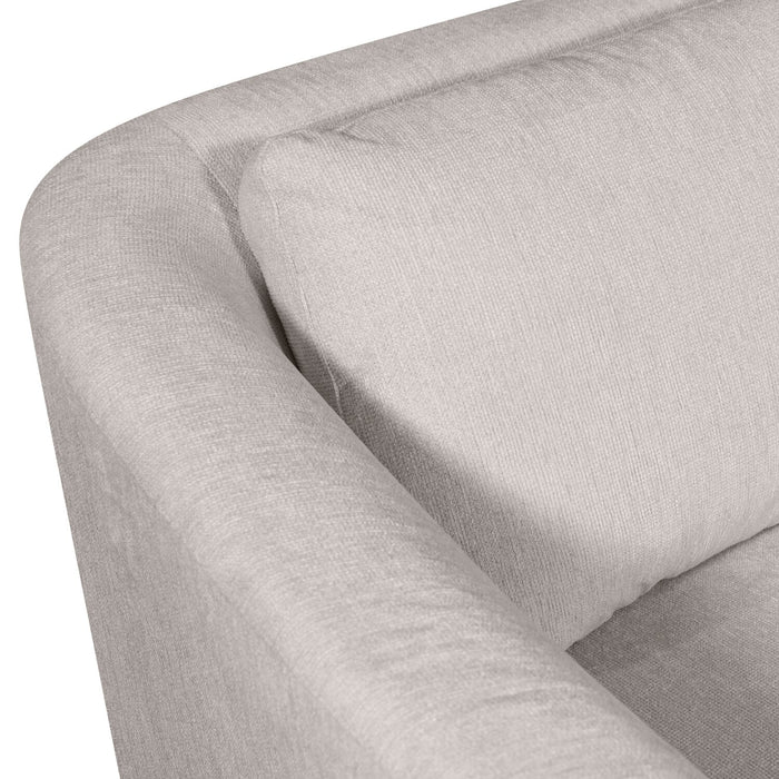 Envy 5-Piece Right-Facing Chenille Fabric Sleeper Sectional with Storage Chaise - Fog Grey