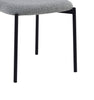 Luka Dining Chair with Boucle Fabric, Metal - Grey | Chaise de salle à manger Luka en tissu bouclé et en métal - grise