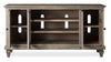 Baron 62” Rustic Pine TV Stand with Storage and Cable Management for TVs up to 70” - Dovetail Grey | Meuble pour téléviseur rustique Baron de 62 po en pin avec rangement et système de gestion des