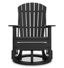 Lake Outdoor Patio Glider Swivel Chair - High Density Plastic, Weather Resistant – Black | Fauteuil pivotant et coulissant Lake pour la terrasse à l’extérieur -  plastique haute densité, résistant aux intempéries - noir