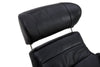 Halo Top-Grain Genuine Leather Swivel Reclining Chair with Footrest  | Fauteuil pivotant inclinable Halo en cuir véritable de qualité supérieure avec repose-pieds