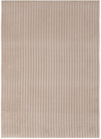 Dream Step Memory Foam Channel Taupe Faux Fur Area Rug - 7' x 10'