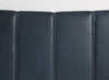 Paseo Platform Bed in Navy Vegan-Leather Fabric - Queen Size  | Lit plateforme rembourré Paseo en tissu de cuir végétalien bleu marine - format grand lit