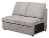 Scott Living Haven 3-Piece Right-Facing Chenille Fabric Cuddler Sleeper Sectional with Storage - Grey | Sofa-lit sectionnel enveloppant de droite Haven de Scott Living 3 pièces en tissu de chenille avec rangement - gris
