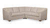 Envy 3-Piece Chenille Fabric Sectional - Almond Beige | Sofa sectionnel Envy 3 pièces en tissu de chenille - beige amande