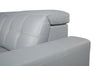 Geneva 3-Piece Genuine Leather Power Reclining Sectional with Power Headrests and USB Port - Pool Blue | Sofa sectionnel à inclinaison électrique Geneva 3 pièces en cuir véritable avec appuie-têtes électriques et port USB - bleu piscine