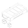 Everley Platform Bed with Built-in Storage & Baskets, White - Twin Size | Lit plateforme Everley avec rangement et paniers intégrés, blanc - format lit simple