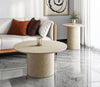 Sullivan 23.6" Round End Table with Sintered Stone Top - Beige Travertine | Table de bout ronde Sullivan de 23,6 po avec dessus en pierre frittée - travertin beige