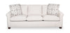 Mallie 84" Chenille Fabric Sofa with Rolled Arms and Wood Legs - Shell White | Sofa Mallie de 84 po en tissu de chenille avec accoudoirs enroulés et pattes en bois - blanc coquillage