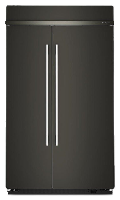 Kitchenaid 48\" 29.4 Cu. Ft. Built-In Side-by-Side Refrigerator – Black Ore - KBSN748SBE