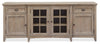 Wesley 80" Traditional TV Stand with Storage and Cable Management for TVs up to 85" - Dovetail Grey | Meuble pour téléviseur traditionnel Wesley de 80 po avec rangement et système de gestion des câbles