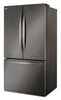LG 36" 27 Cu. Ft. Counter-Depth French Door Refrigerator - PrintProof™ Black Stainless Steel - LRFLC2706D | Réfrigérateur LG de 36 po et de 27 pi3 de profondeur comptoir à portes françaises - acier inoxydable noir PrintProofMC - LRFLC2706D