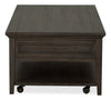 Hanson 50” Traditional Pine Coffee Table with Storage and Casters - Graphite | Table à café traditionnelle Hanson de 50 po en pin - graphite