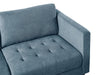 Metro 2-Piece Left-Facing Fabric Sectional with Chaise and Tufted Seat Cushions - Denim Blue | Sofa sectionnel de gauche Metro 2 pièces en tissu avec fauteuil long et coussins de siège capitonnés - bleu denim