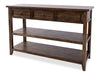 Branson 50" Sofa Table with Storage and Shelf - Dark Brown | Table de salon Branson de 50 po avec rangement et tablette - brun foncé | BRANSSTB