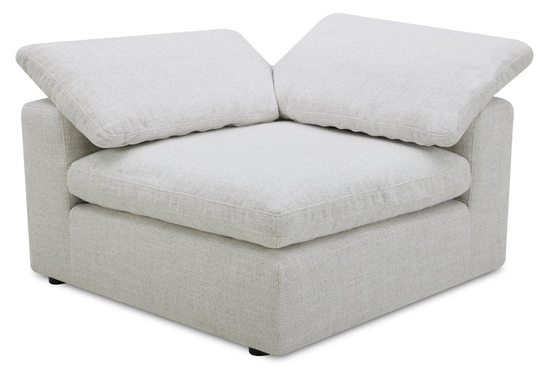Sky Modular 4-Piece Fabric Sectional with Power Reclining Chair and Feather Down Cushions - Nathan Wheat