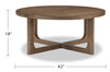 Maxwell 42" Round Coffee Table - Light Brown Hickory | Table à café ronde Maxwell de 42 po - noyer brun clair