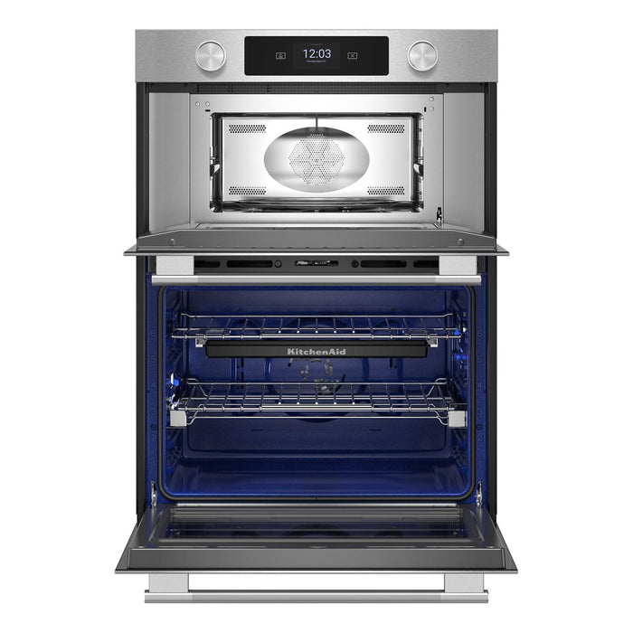 Kitchenaid 27\" Smart Electric Combo Wall Oven with Assisted Cooking Modes - PrintShield™ - KOEC727SPS