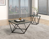 Prism 31.5" Modern Glass Top Coffee Table – Glass with Metal Base  | Table à café moderne Prism de 31,5 po avec dessus en verre - verre avec base en métal