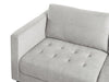 Metro 2-Piece Right-Facing Fabric Sectional with Chaise and Tufted Seat Cushions - Neutral | Sofa sectionnel de droite Metro 2 pièces en tissu avec fauteuil long et coussins de siège capitonnés - neutre
