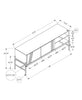 Jae 59" Modern TV Stand with Storage and Cable Management for TVs up to 65"- Black|Meuble pour téléviseur moderne Jae de 59 po avec rangement et système de gestion des câbles pour téléviseurs jusqu’à 65 po - noir