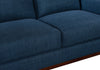 River 63.3" Linen-Look Fabric Loveseat with Wood Base and Legs - Blue | Causeuse River de 63,3 po en tissu d’apparence lin avec base et pattes en bois - bleue