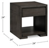 Zelda 24" End Table with Storage and Shelf – Warm Mocha | Table de bout Zelda de 24 po avec rangement et tablette - moka chaud | ZELBRETB