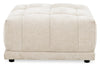 Kort & Co. Oaklyn Modular 38" Fabric Ottoman with Tufted Seat Cushion – Beige | Pouf modulaire Oaklyn Kort & Co. de 38 po en tissu avec coussin de siège capitonné - beige