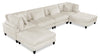 Lounge 6-Piece Chenille Modular Sectional – Beige  | Sofa sectionnel modulaire Lounge 6 pièces en chenille - beige