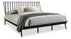Milan Platform Bed with Headboard & Frame,  Mid-Century Modern, Black - King Size | Lit plateforme Milan de style moderne du milieu du 20e siècle avec tête de lit et cadre, noir - format très grand lit