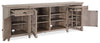 Wesley 90" Traditional TV Stand with Storage and Cable Management for TVs up to 95" - Dovetail Grey | Meuble pour téléviseur traditionnel Wesley de 90 po avec rangement et système de gestion des câbles